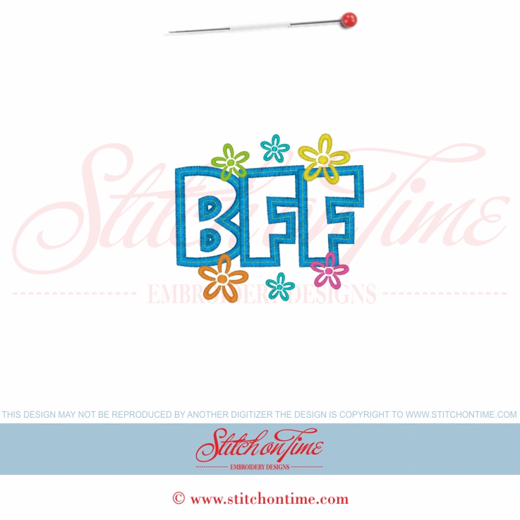 6023 Sayings : BFF Applique 4x4