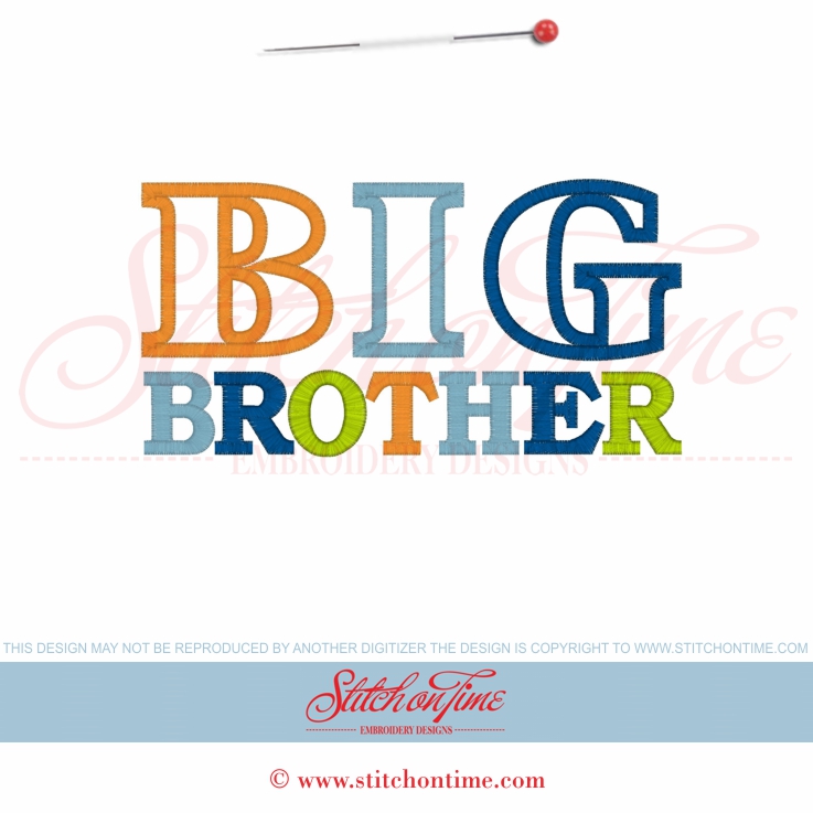 6077 Sayings : Big Brother Applique 5x7