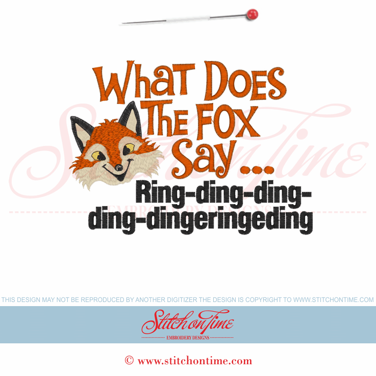 6081 Sayings : What Does The Fox Say 5x7