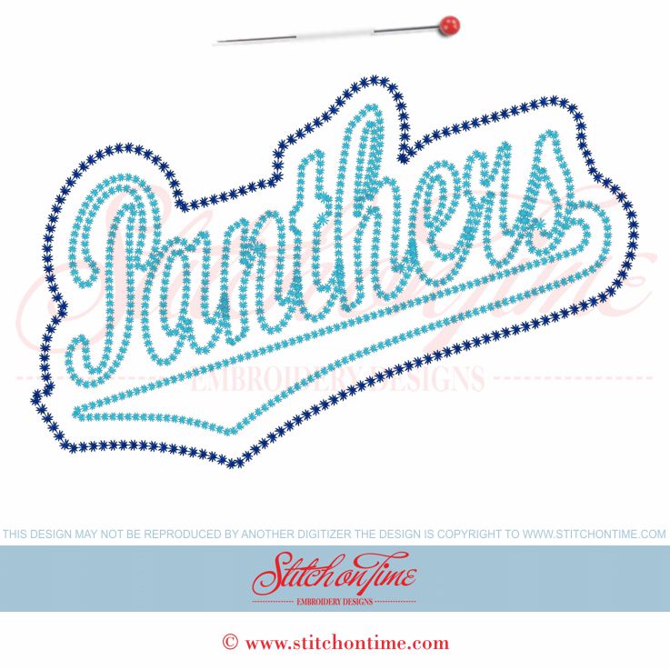 6095 Sayings : Panthers Applique 6x10