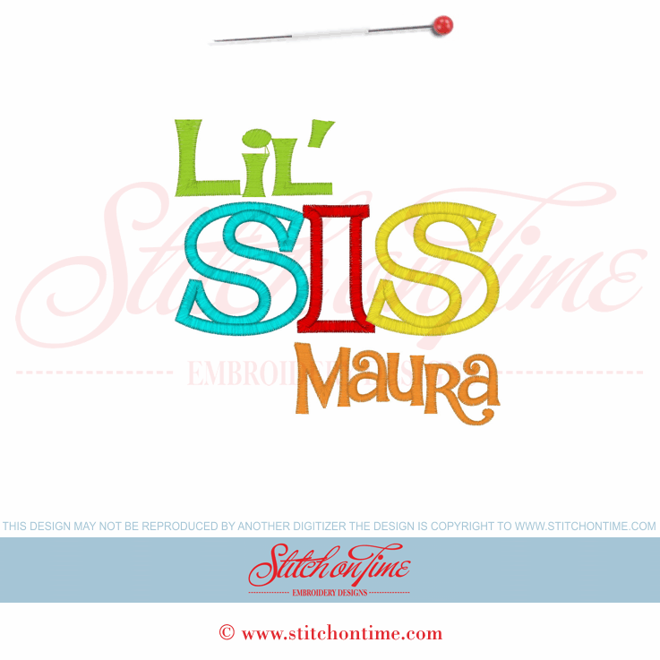 6135 Sayings : SIS Made To Order Applique 5x7