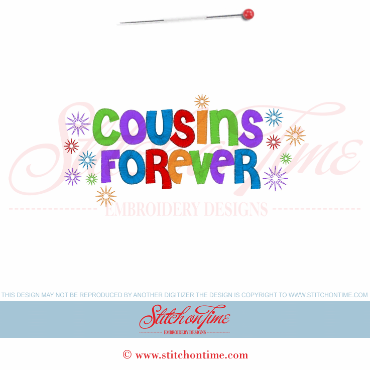 6138 Sayings : Cousins Forever 5x7