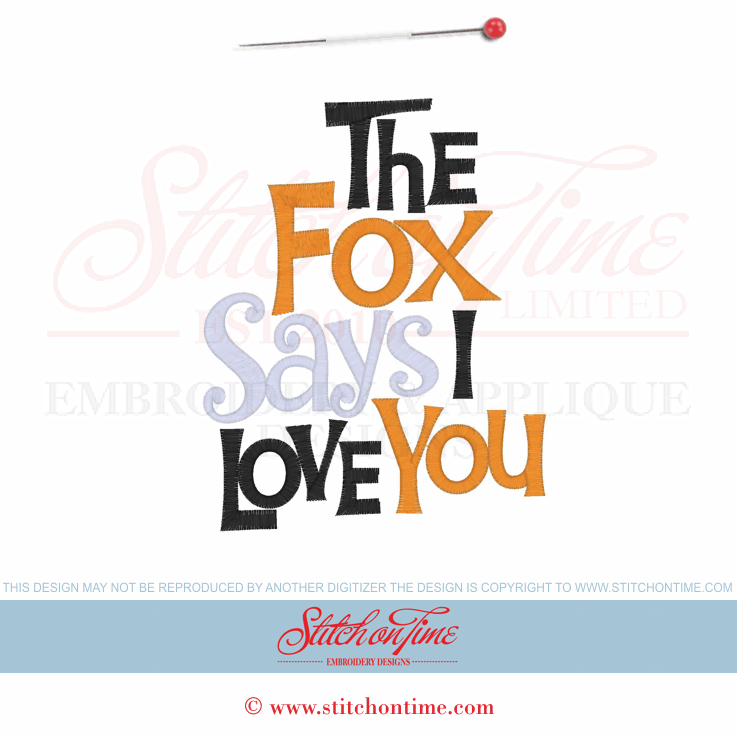 6156 Sayings : The Fox Says I Love You 5x7