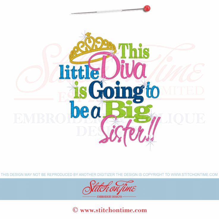 6188 Sayings : Diva Going To Be Big Sister 5x7