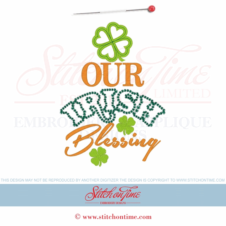 6222 Sayings : Our Irish Blessing Applique 5x7