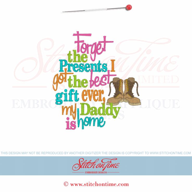 6249 Sayings : Forget The Presents 5x7