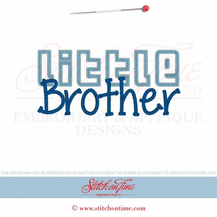 6262 Sayings : Little Brother Applique 5x7