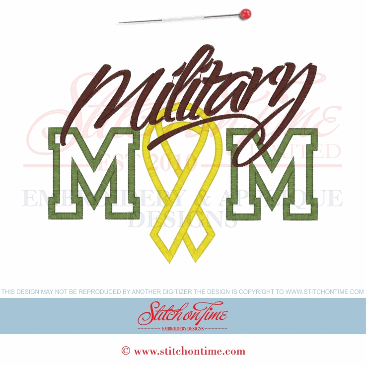 6360 Sayings : Military Mom Applique 2 Hoop Sizes