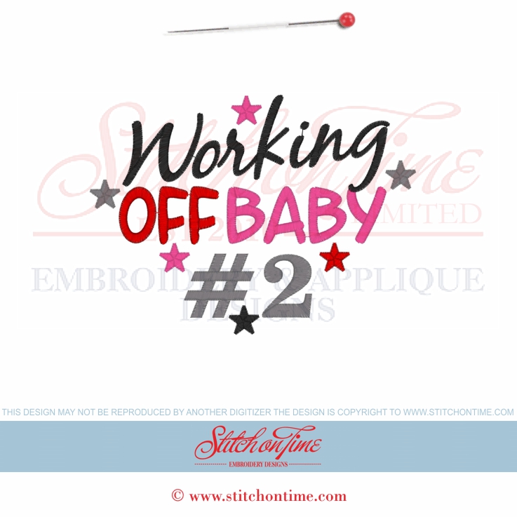 6419 Sayings : Working Off Baby #2 5x7