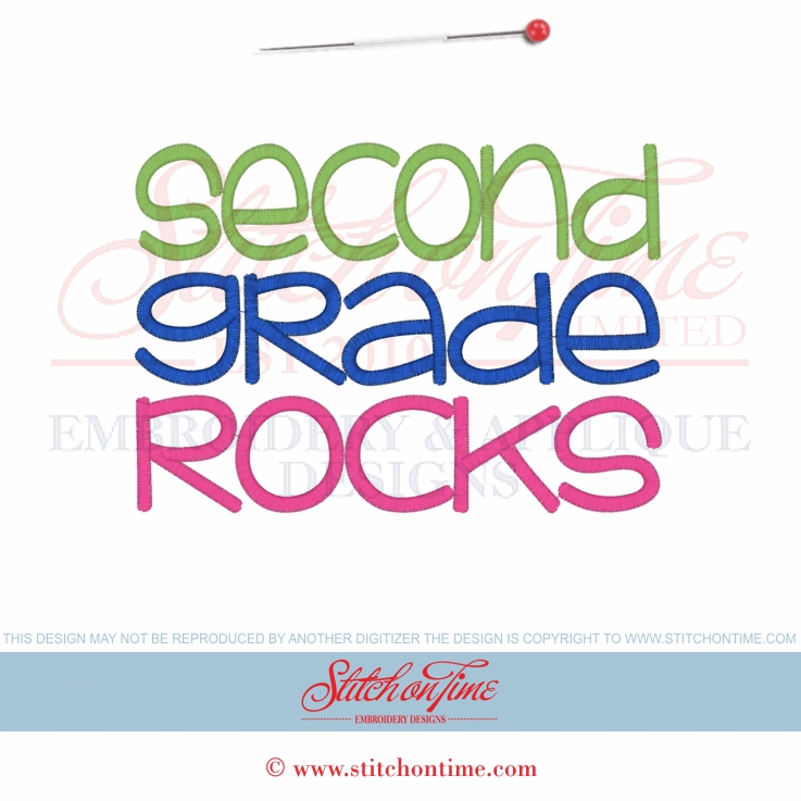 6473 Sayings : Second Grade Rocks 5x7