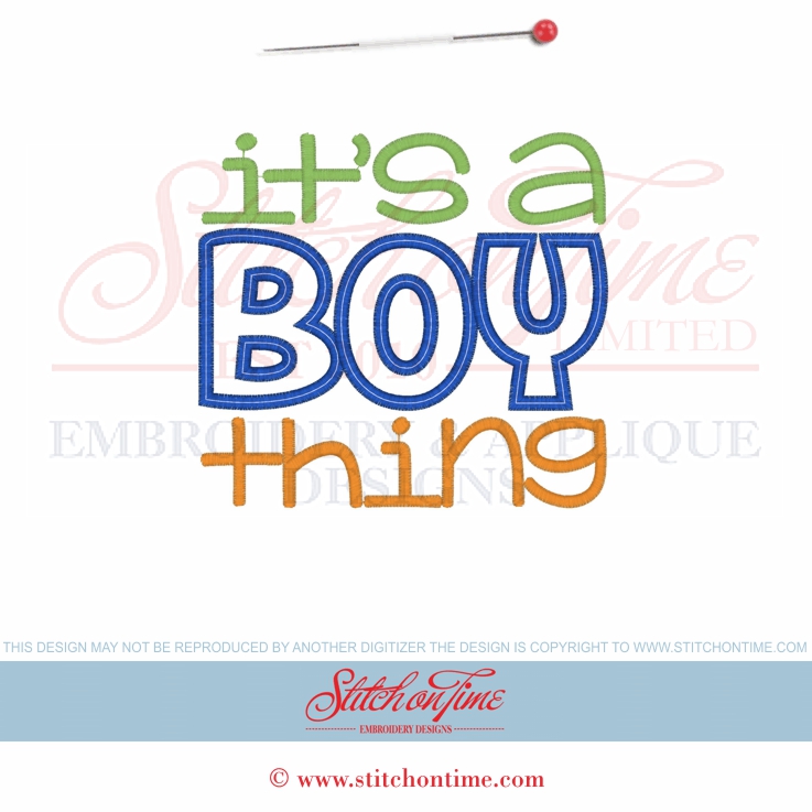 6478 Sayings : It's A Boy Thing Applique 5x7