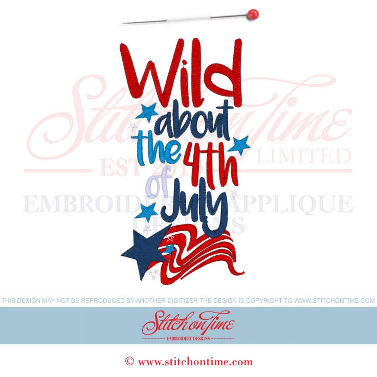 6488 Sayings : Wild About The 4th Of July 5x7