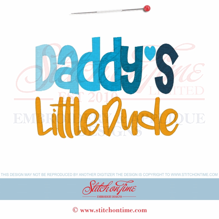 6501 Sayings : Daddy's Little Dude 5x7