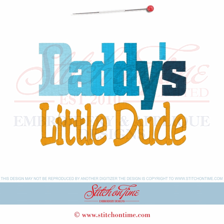 6504 Sayings : Daddy's Little Dude 5x7