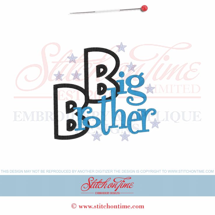 6557 Sayings : Big Brother Applique 5x7