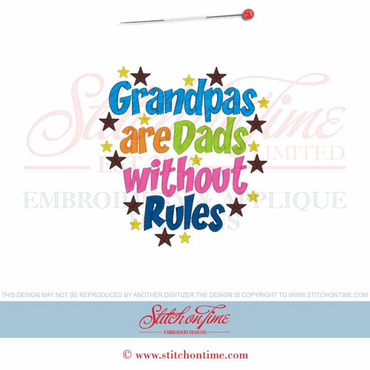 6567 Sayings : Grandpas Are Dads Without Rules 5x7