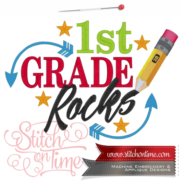 6652 Sayings : 1st Grade Rocks 3 Hoops Sizes Inc.