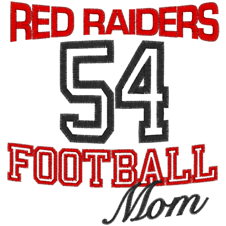 Sayings (A671) Red Raiders Football Mom 5x7