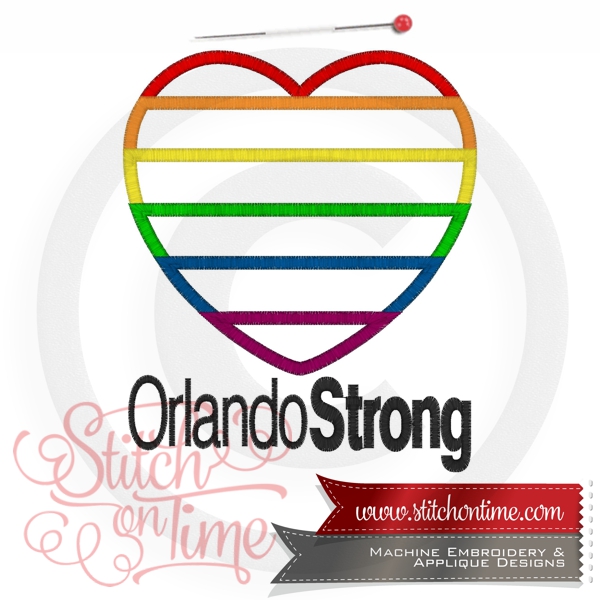 6722 Sayings : Orlando Strong Applique 5x7