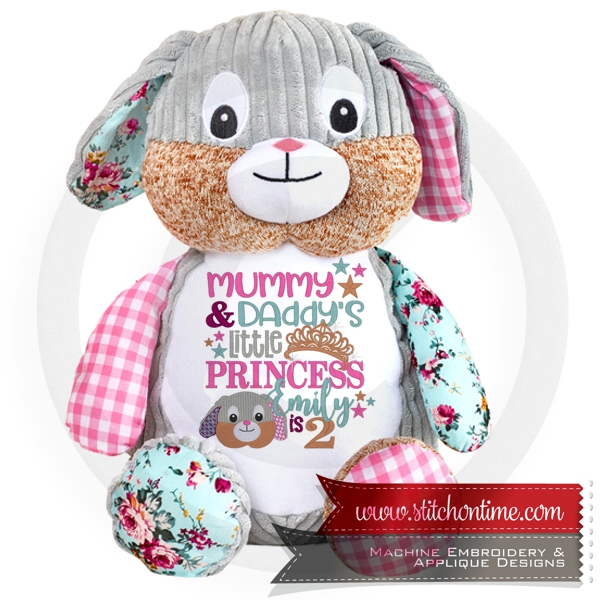 6958 Sayings : Cubbies Bunny Princess Birthday MTO