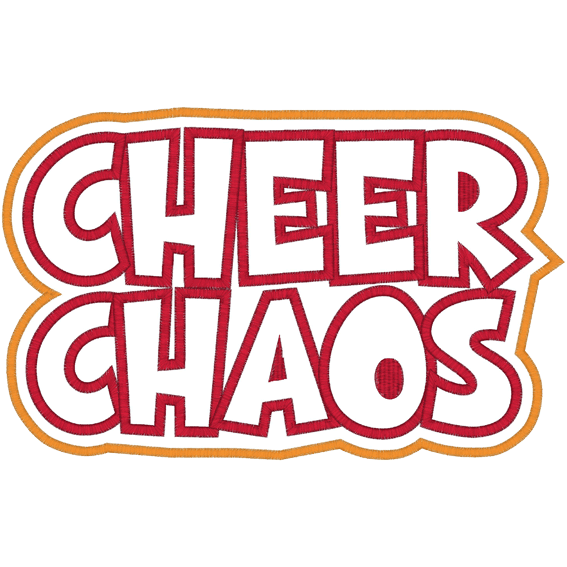 Sayings (A697) Cheer Chaos Applique 5x7