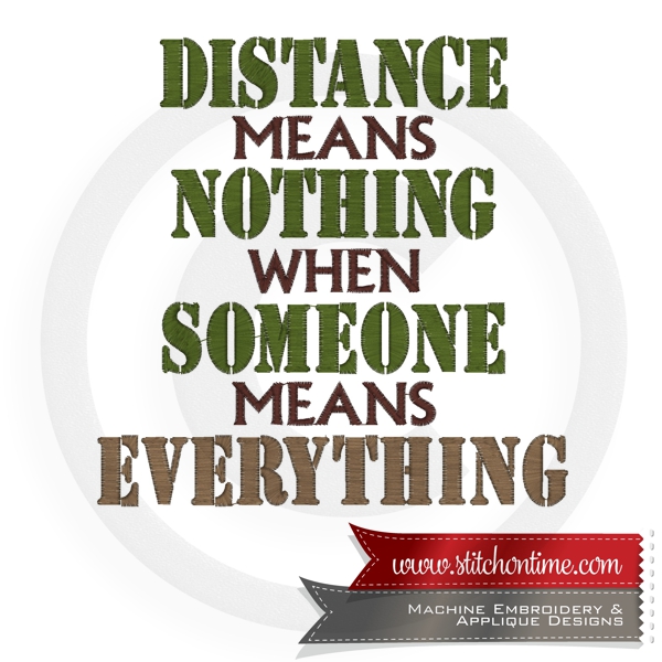 6997 Sayings :  Distance means nothing when someone means everyt