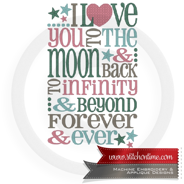 7015 Sayings : I Love You To The Moon & Back
