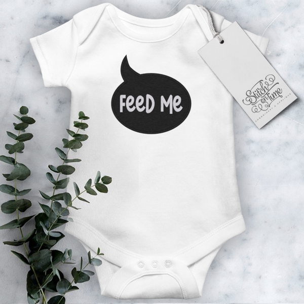 7062 Sayings : Feed Me Applique