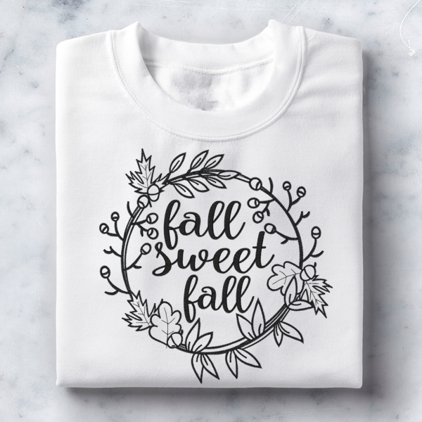 7076 Sayings : Fall Sweet Fall Wreath