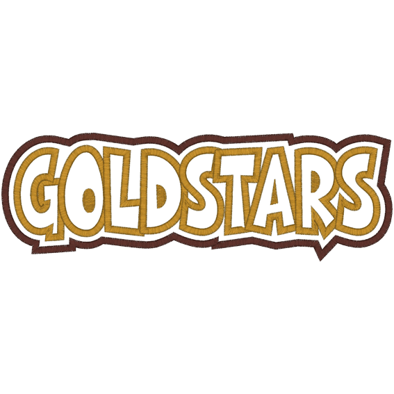 Sayings (A735) Goldstars Applique 5x7
