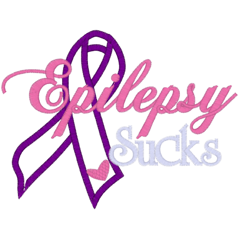 Sayings (A753) Epilepsy Sucks Applique 5x7