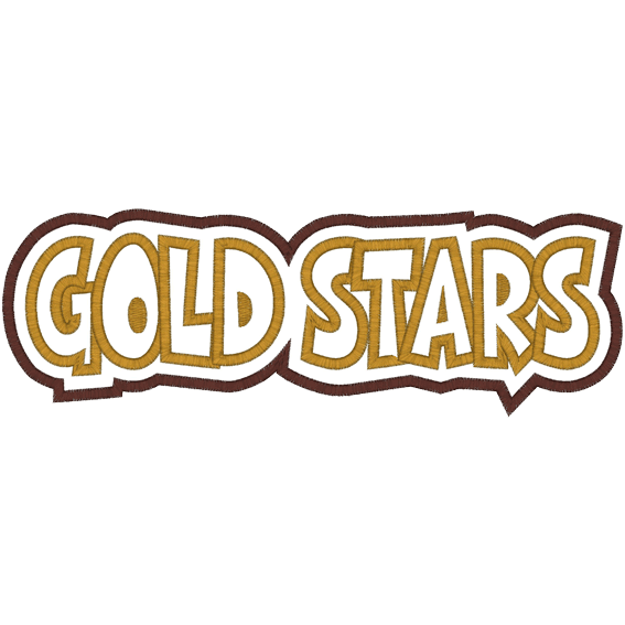 Sayings (A767) Goldstars Applique 6x10