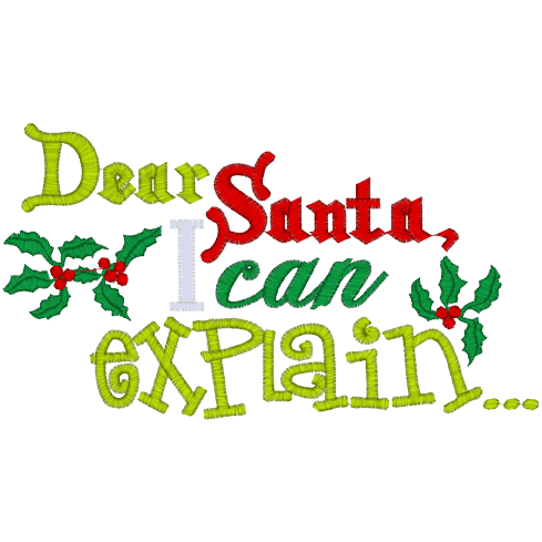 Sayings (1295) Dear Santa 4x4
