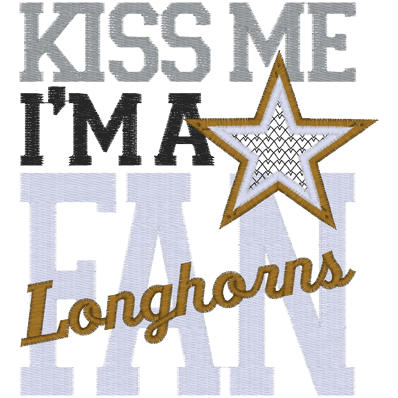 Sayings (A866) Kiss Me Longhorn  5x7