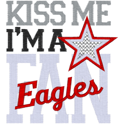 Sayings (A867) Kiss Me eagles  5x7