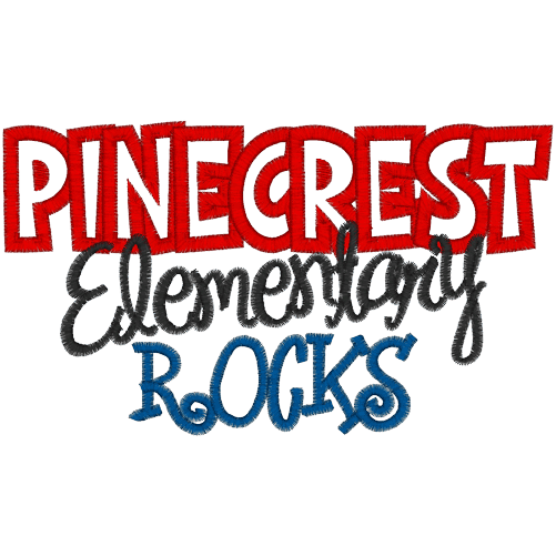 Sayings (A902) Pinecrest Rocks Applique 5x7