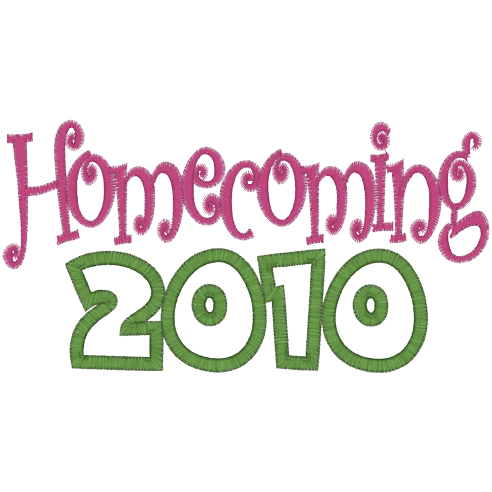 Sayings (A954) Homecoming Applique 5x7