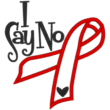 Sayings (A970) I Say No Drug Ribbon Applique 5x7