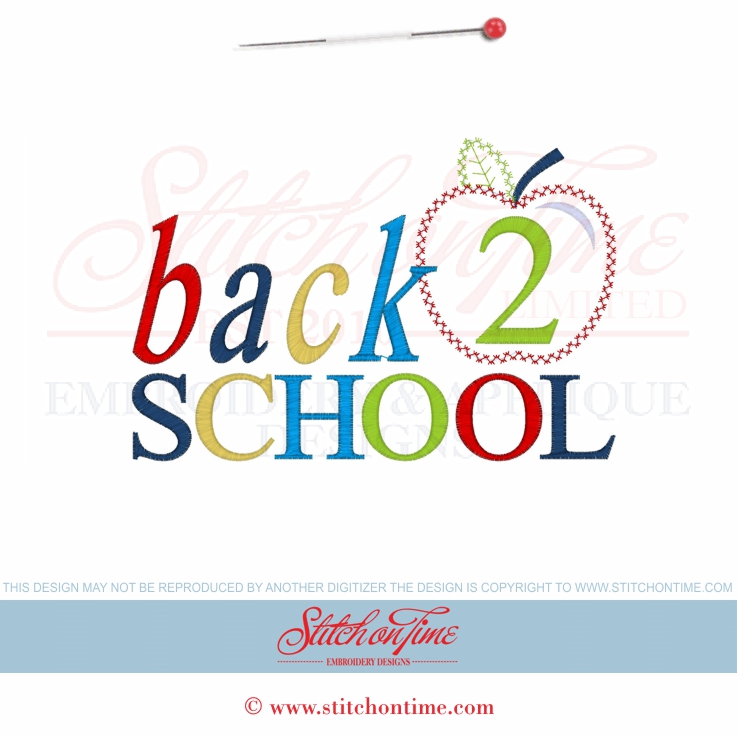 127 School : Back 2 School Applique 5x7