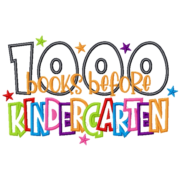 160 SCHOOL : 1000 Books Before Kindergarten Applique 160 SCHOOL : 1000 Books Before Kindergarten Applique