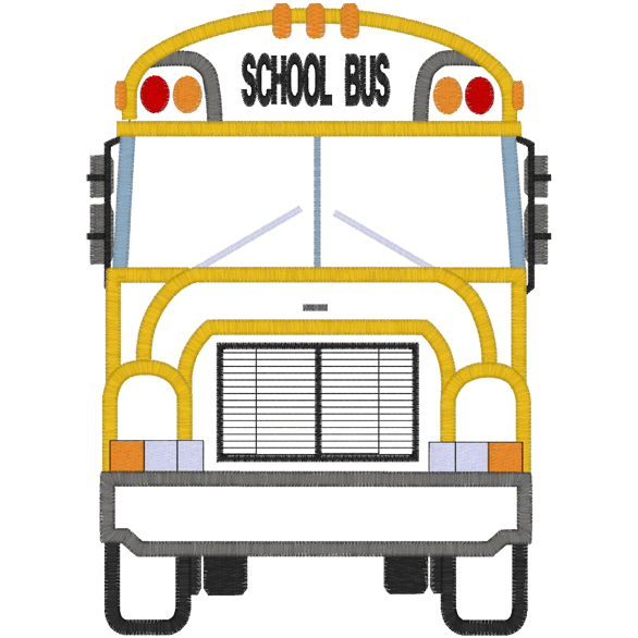 School Bus (A8) School Bus Applique 5x7
