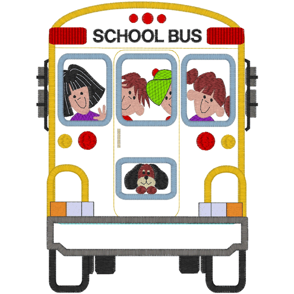 School Bus (A9) School Bus Applique 6x10