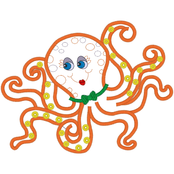 Sea Life (A66) Octopuss Applique 6x10