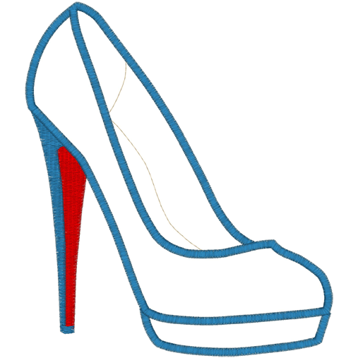 Shoes (A4) Louboutin Esque Heels Applique 5x7