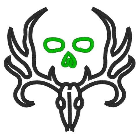 Skulls (46) Deer Skull Applique 6x10