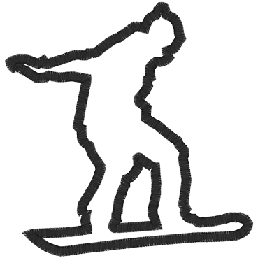 Snowboarder (A2) Applique 5x7