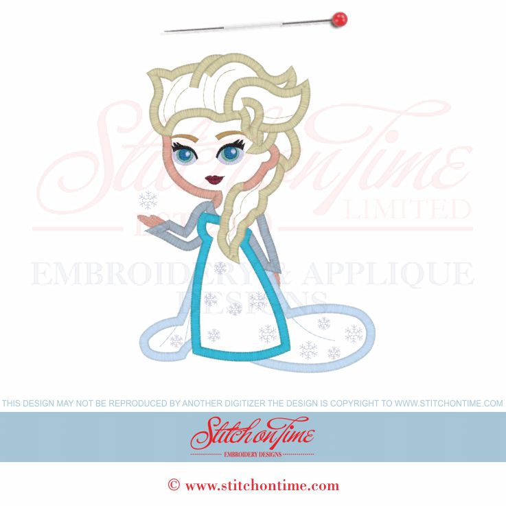 1 Frozen Snow (LAD): Princess Applique 5x7