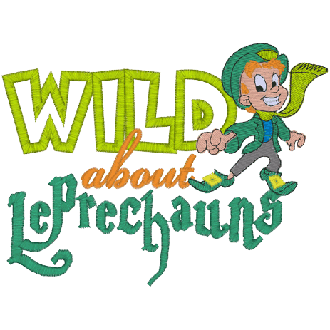 St Patrick (22) Wild About Leprechauns Applique 5x7