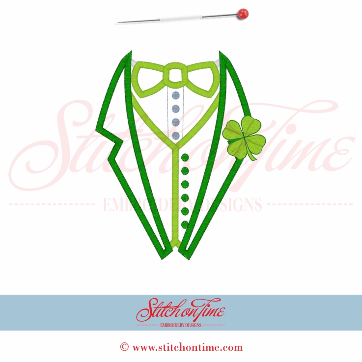 61 St Patrick : Suit Front Applique 6x10