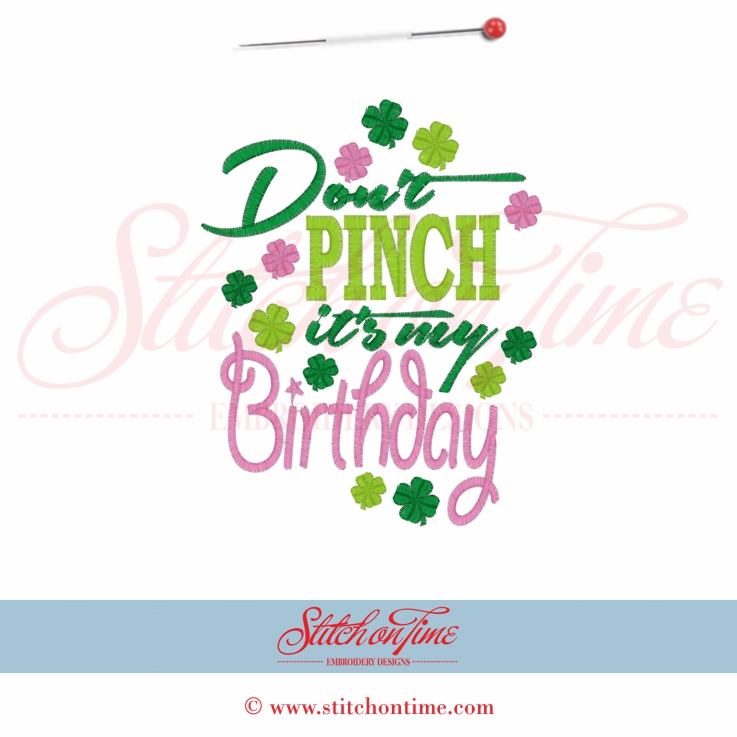 68 St Patrick : Don't Pinch It's My Birthday 5x7